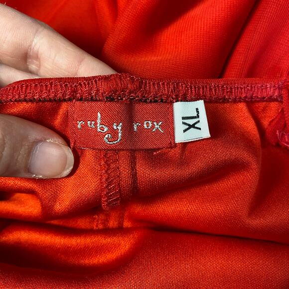 Ruby Rox Vintage Y2K Midi Dress Womens Size‎ XL Red Cocktail Formal - Picture 2 of 11